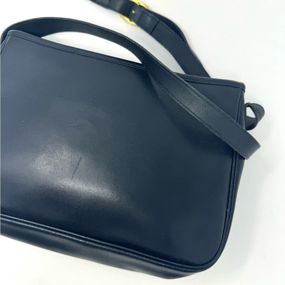 Longchamp vintage Roseau Blue Navy Leather Crossbody Bag - Picture 6 of 10